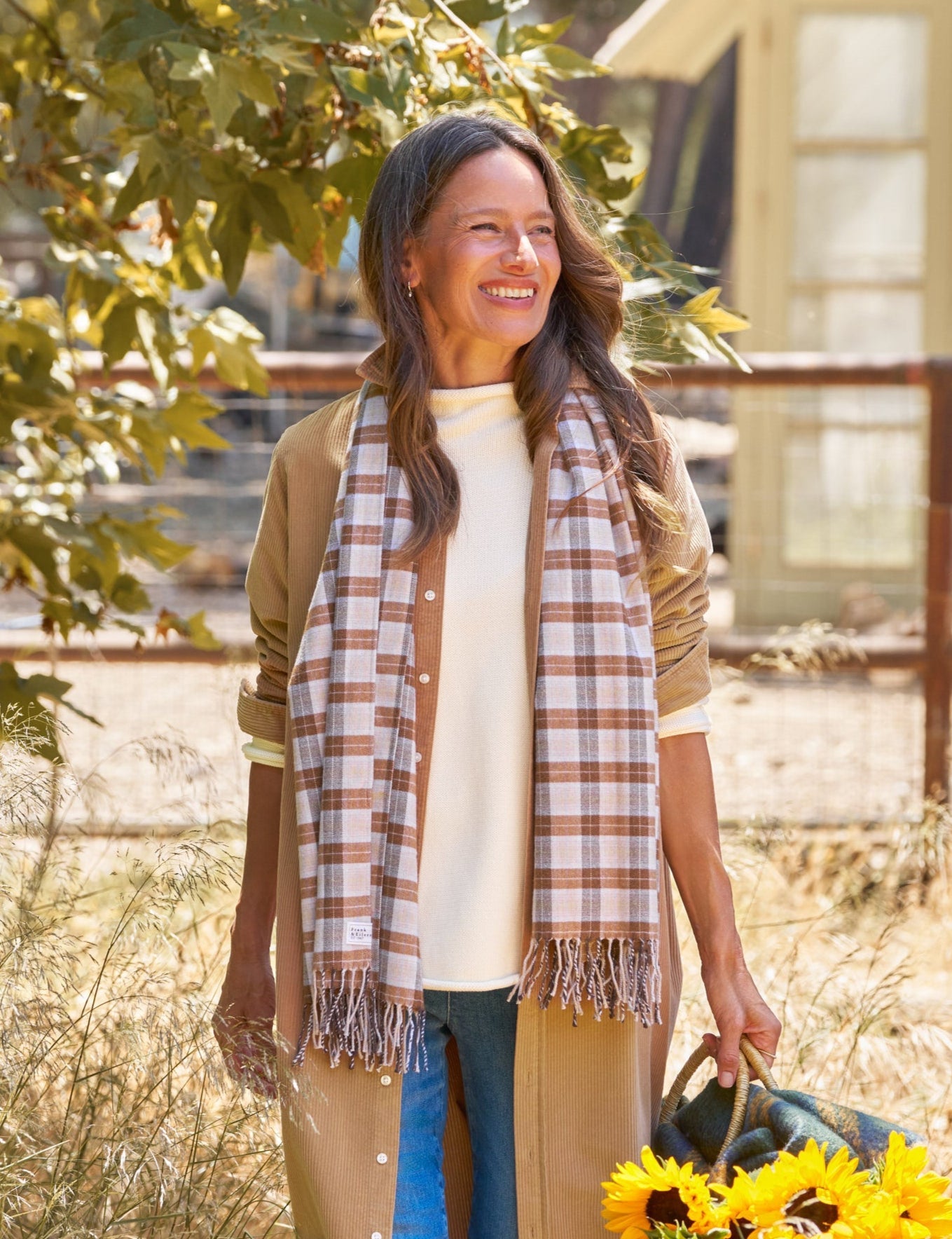 NOELLE Gray and Brown Plaid