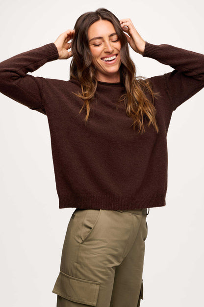 Cozy Knit Mockneck Sweater