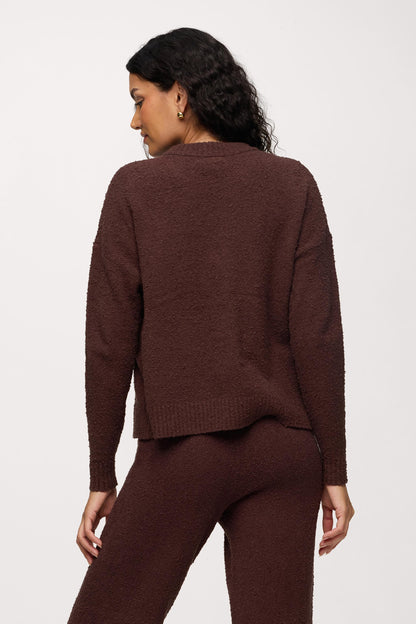 Boucle Crewneck Sweater | Espresso