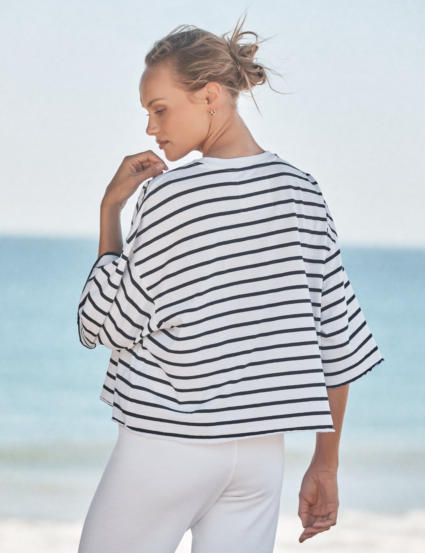PRESLEY Wide Navy French Stripe, Vintage Jersey