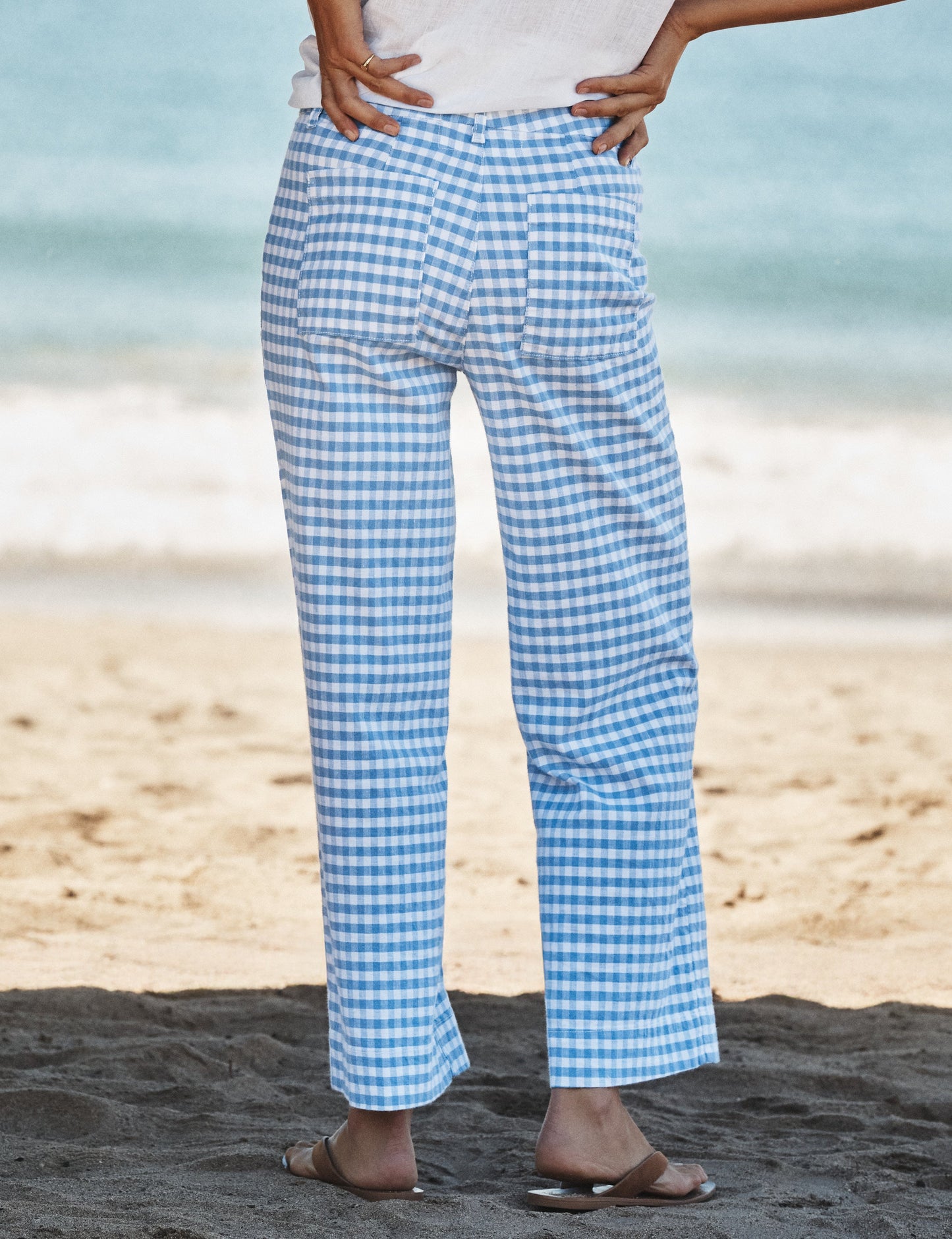 WEXFORD Blue Gingham, Italian Performance Linen