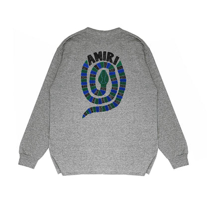 Amiri Long Sleeved Shirt Printed Trendy Pure Cotton