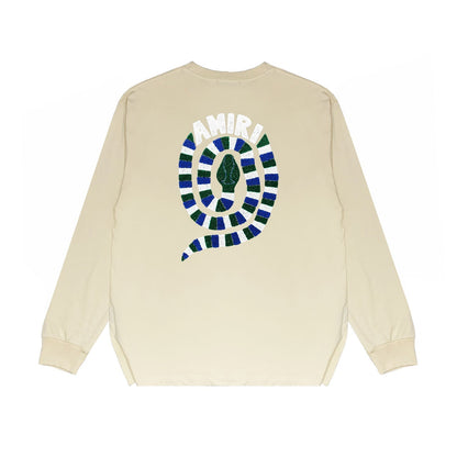 Amiri Long Sleeved Shirt Printed Trendy Pure Cotton