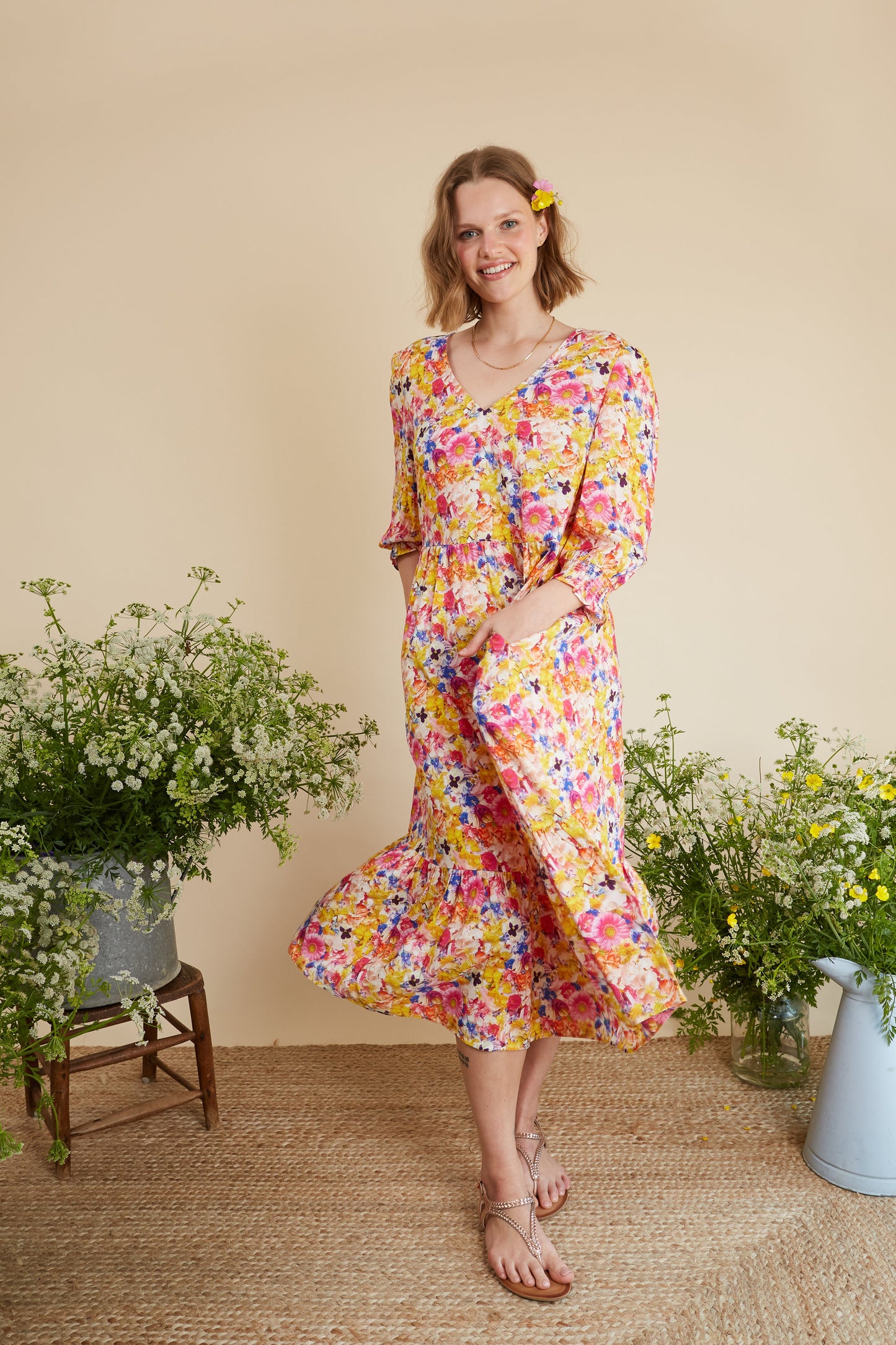 True Bloom Midi Dress