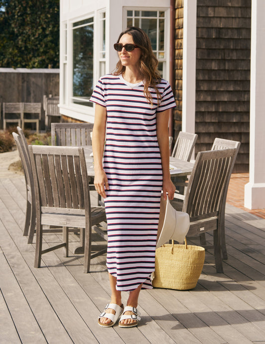 HARPER White with Red and Navy French Stripe, Vintage Jersey