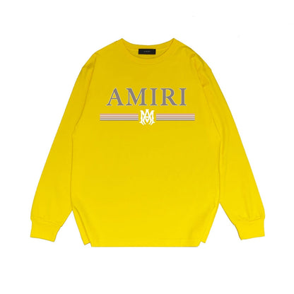 Amiri Long Sleeved Shirt Printed Trendy Pure Cotton