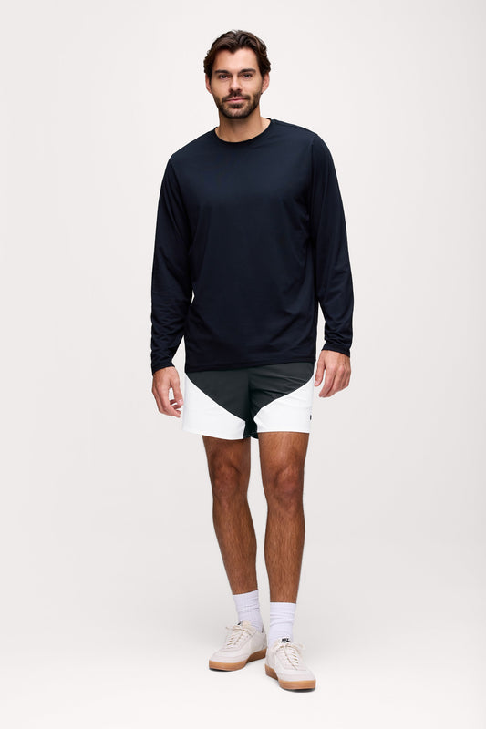 Contrast Panel Refine Short | Black/White