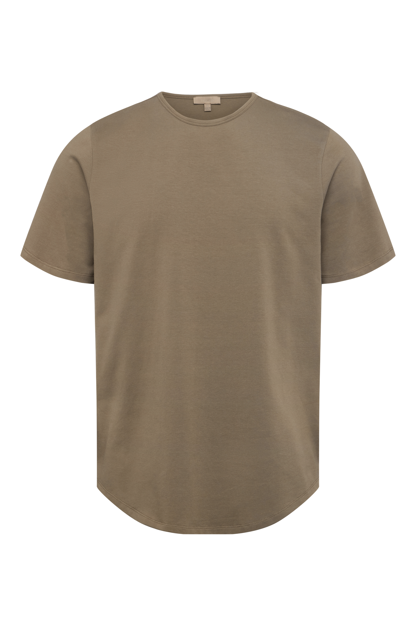 Freeform Curved Hem Tee | Mocha