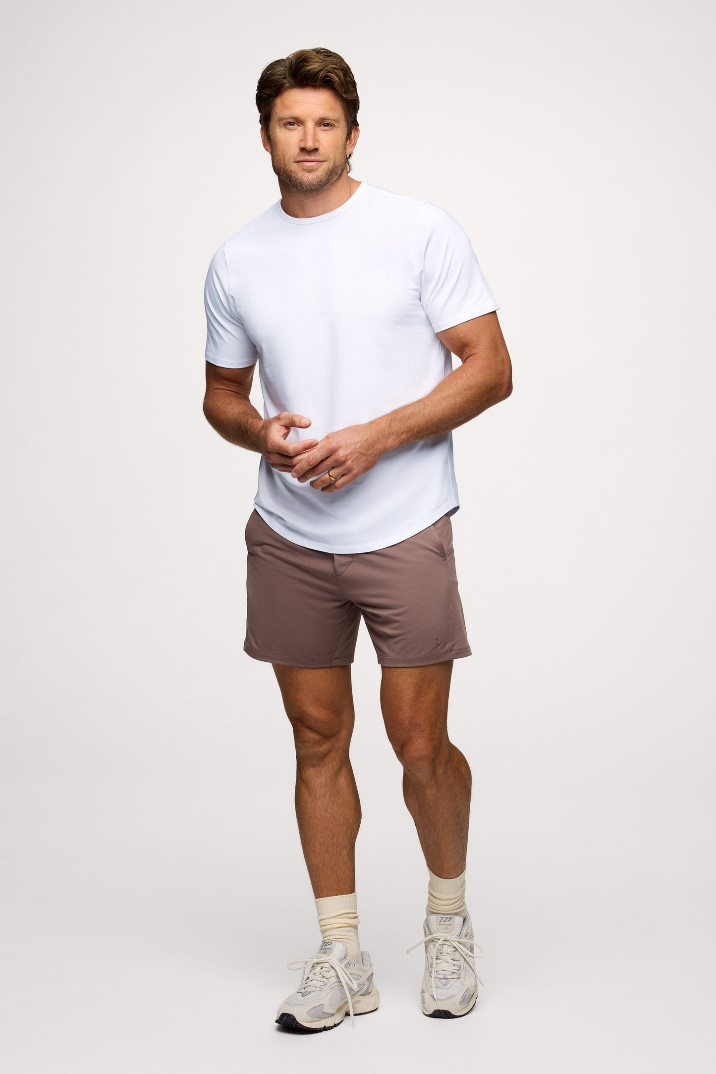Freeform Curved Hem Tee | White