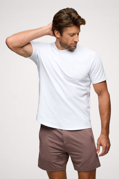Freeform Curved Hem Tee | White