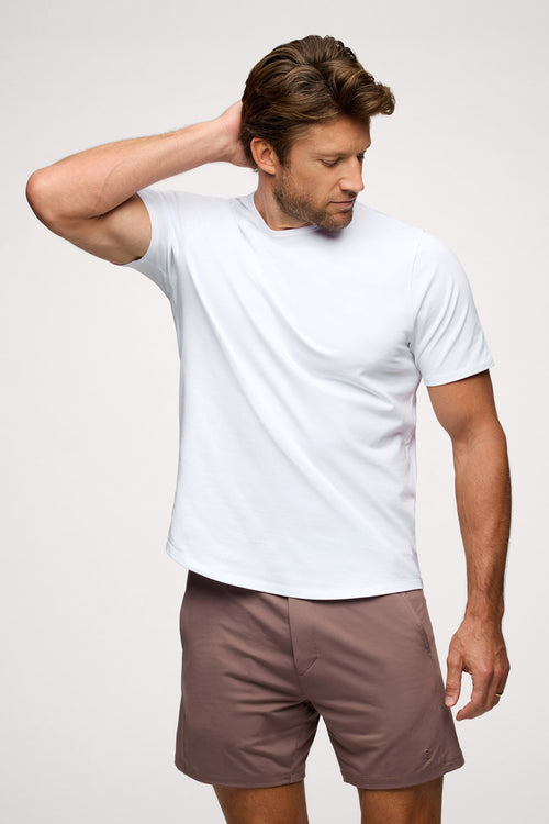 Freeform Curved Hem Tee | White