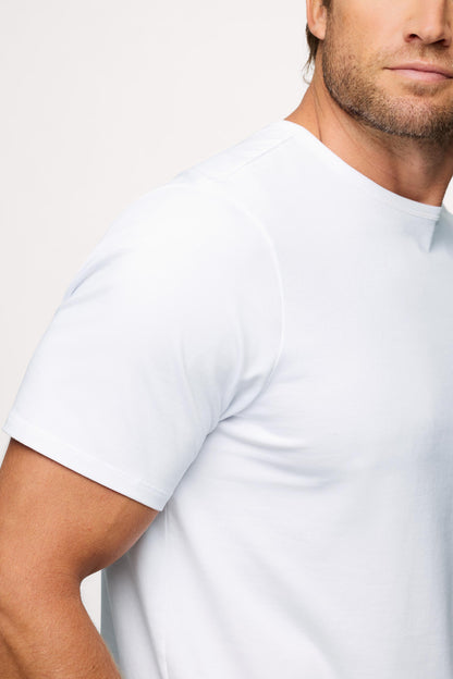 Freeform Curved Hem Tee | White