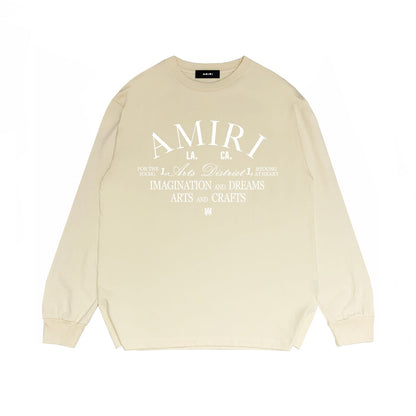 Amiri Long Sleeved Shirt Printed Trendy Pure Cotton