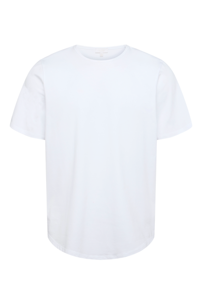 Freeform Curved Hem Tee | White