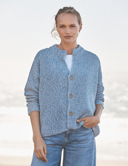 MONTECITO CARDIGAN Coast, Pure Italian Cotton
