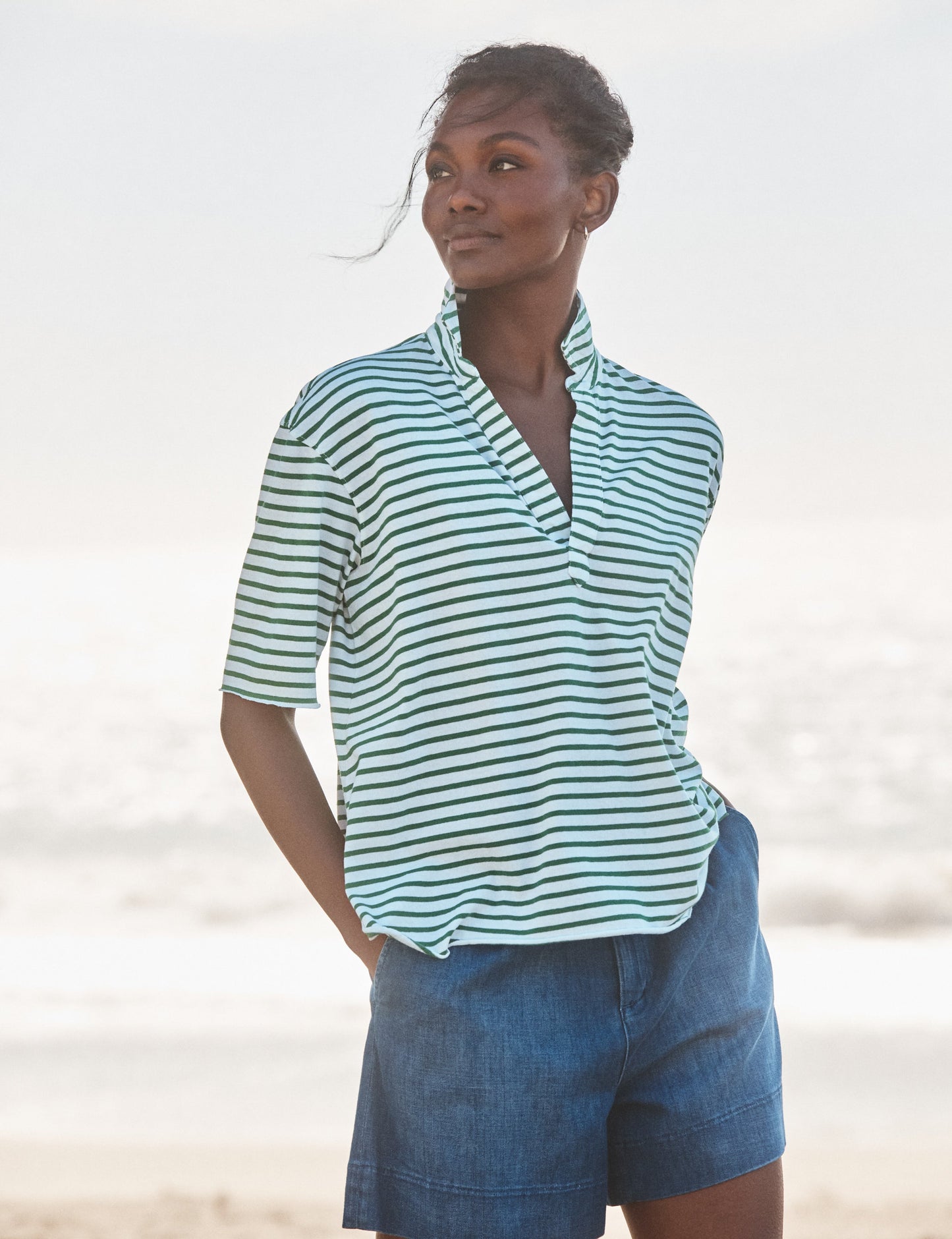 PATTY Green and White Stripe, Vintage Jersey