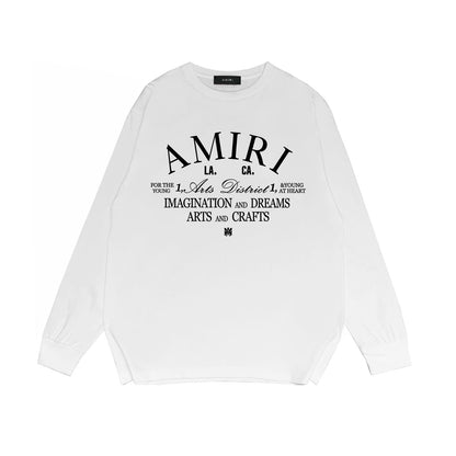 Amiri Long Sleeved Shirt Printed Trendy Pure Cotton
