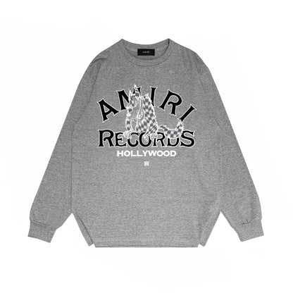 Amiri Long Sleeved Shirt Printed Trendy Pure Cotton