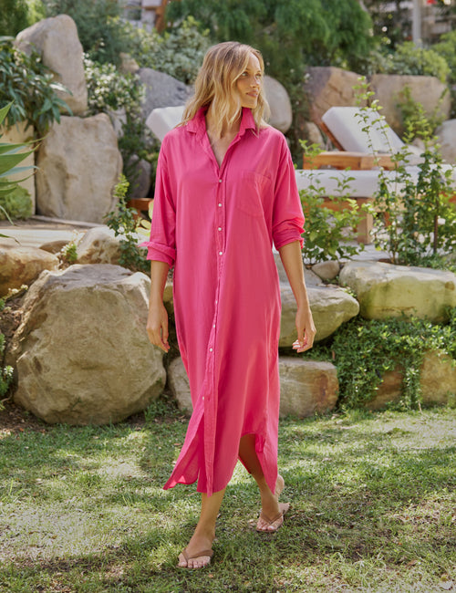 MEGAN Raspberry, Organic Voile