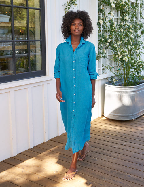 RORY Turquoise, Washed Linen