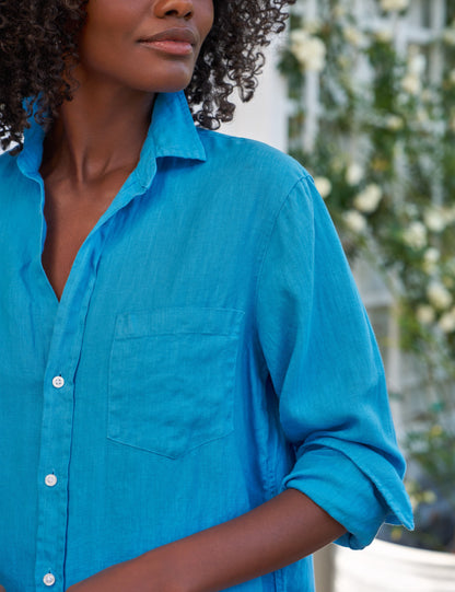 RORY Turquoise, Washed Linen