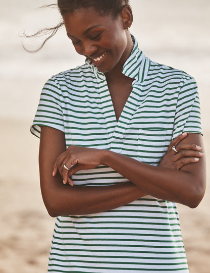 LAUREN Green and White Stripe, Vintage Jersey