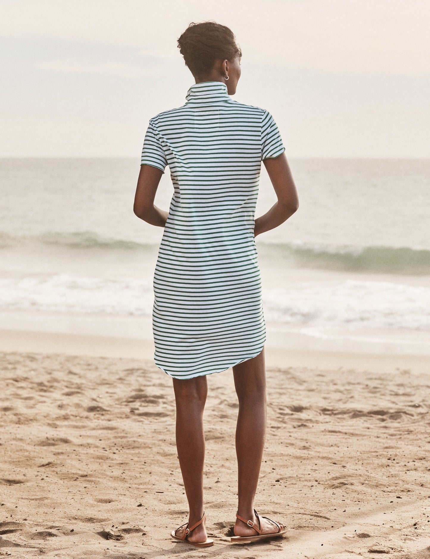 LAUREN Green and White Stripe, Vintage Jersey