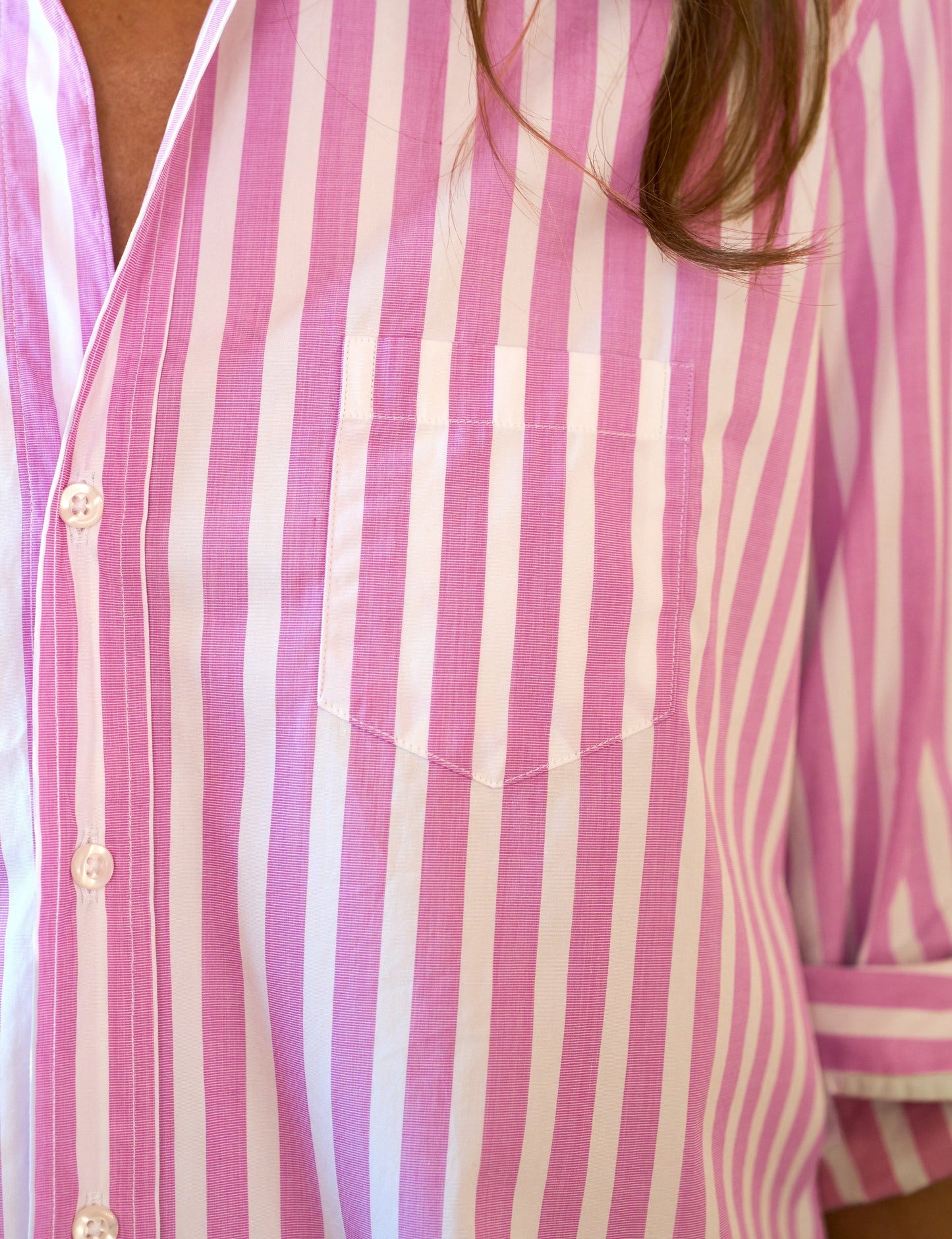 EILEEN Wide Pink Stripe, Italian Superluxe