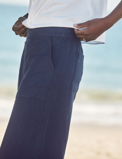 MADELINE Navy, Washed Linen