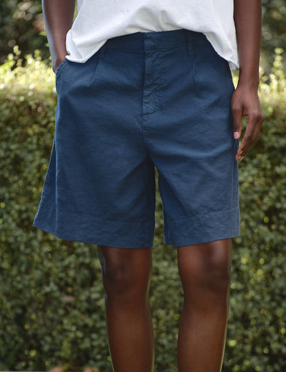 WATERFORD 7.5" Summer Navy, Italian Performance Linen