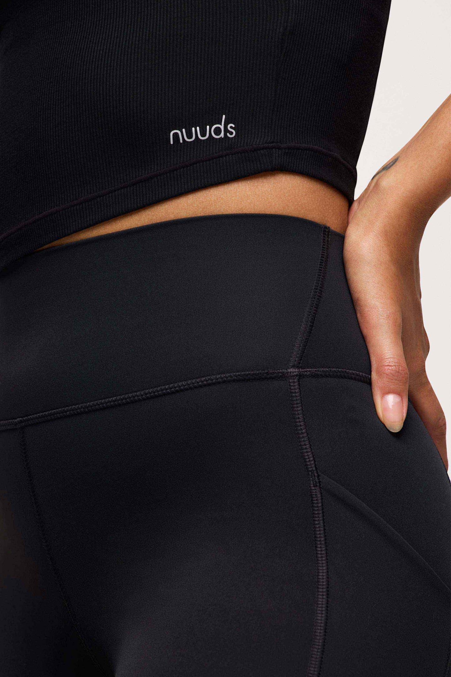 Sporty Rib Bra Tee | Black