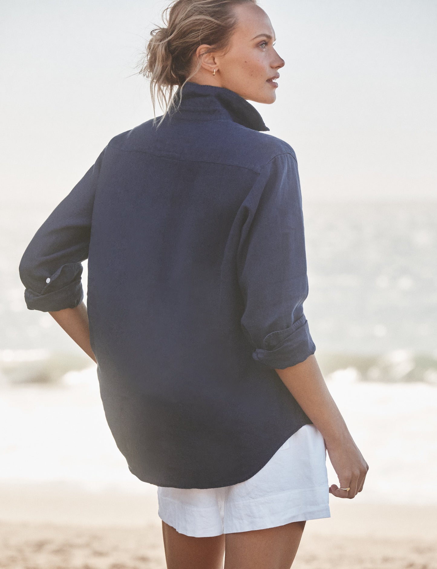 EILEEN Navy, Washed Linen