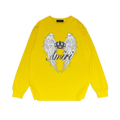 Amiri Long Sleeved Shirt Printed Trendy Pure Cotton