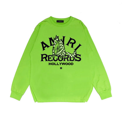 Amiri Long Sleeved Shirt Printed Trendy Pure Cotton