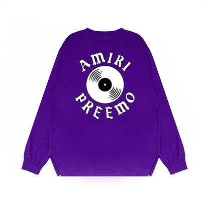 Amiri Long Sleeved Shirt Printed Trendy Pure Cotton