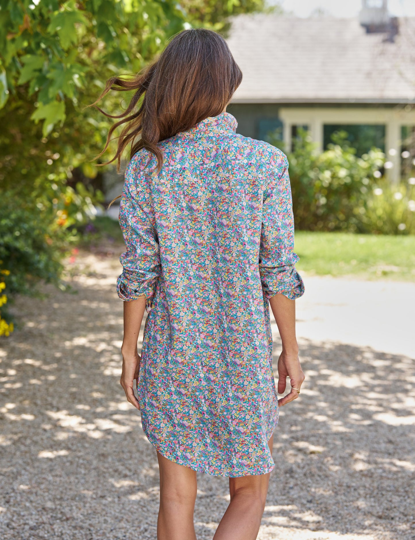 MARY Multicolor Flowers, Italian Classic Linen
