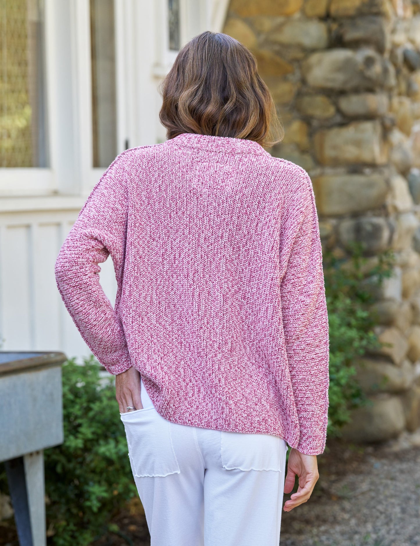 MONTECITO CARDIGAN Bramble, Pure Italian Cotton