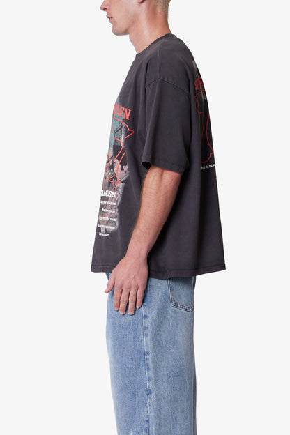 747 Printed Tee - Washed Black