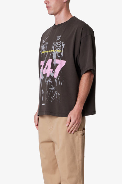 747 Zombie Country Printed Tee - Vintage Black
