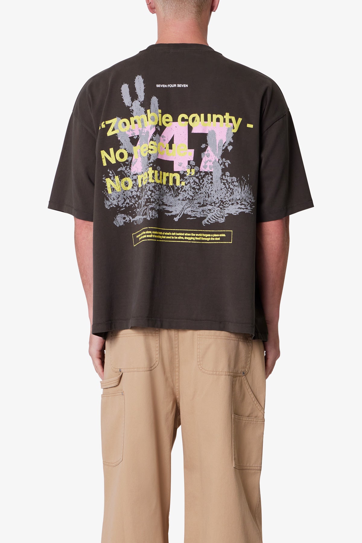 747 Zombie Country Printed Tee - Vintage Black