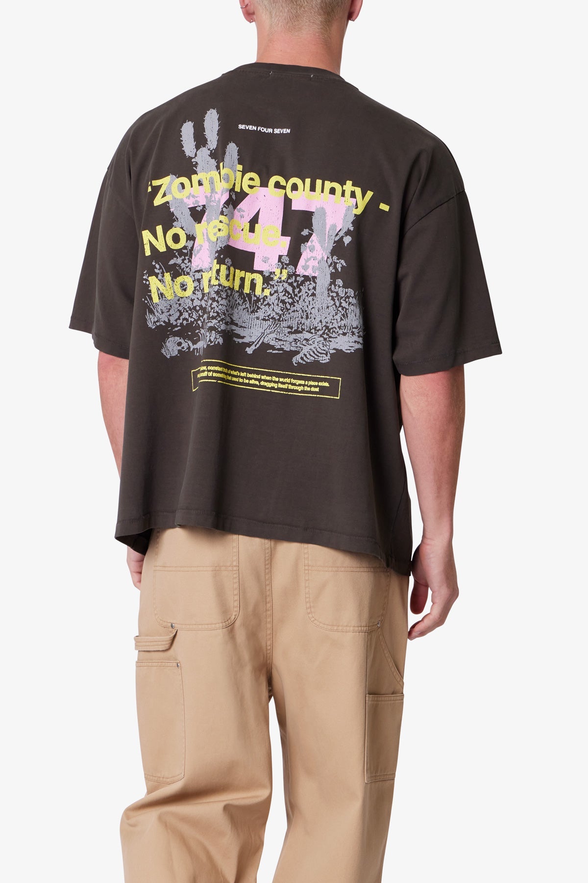 747 Zombie Country Printed Tee - Vintage Black