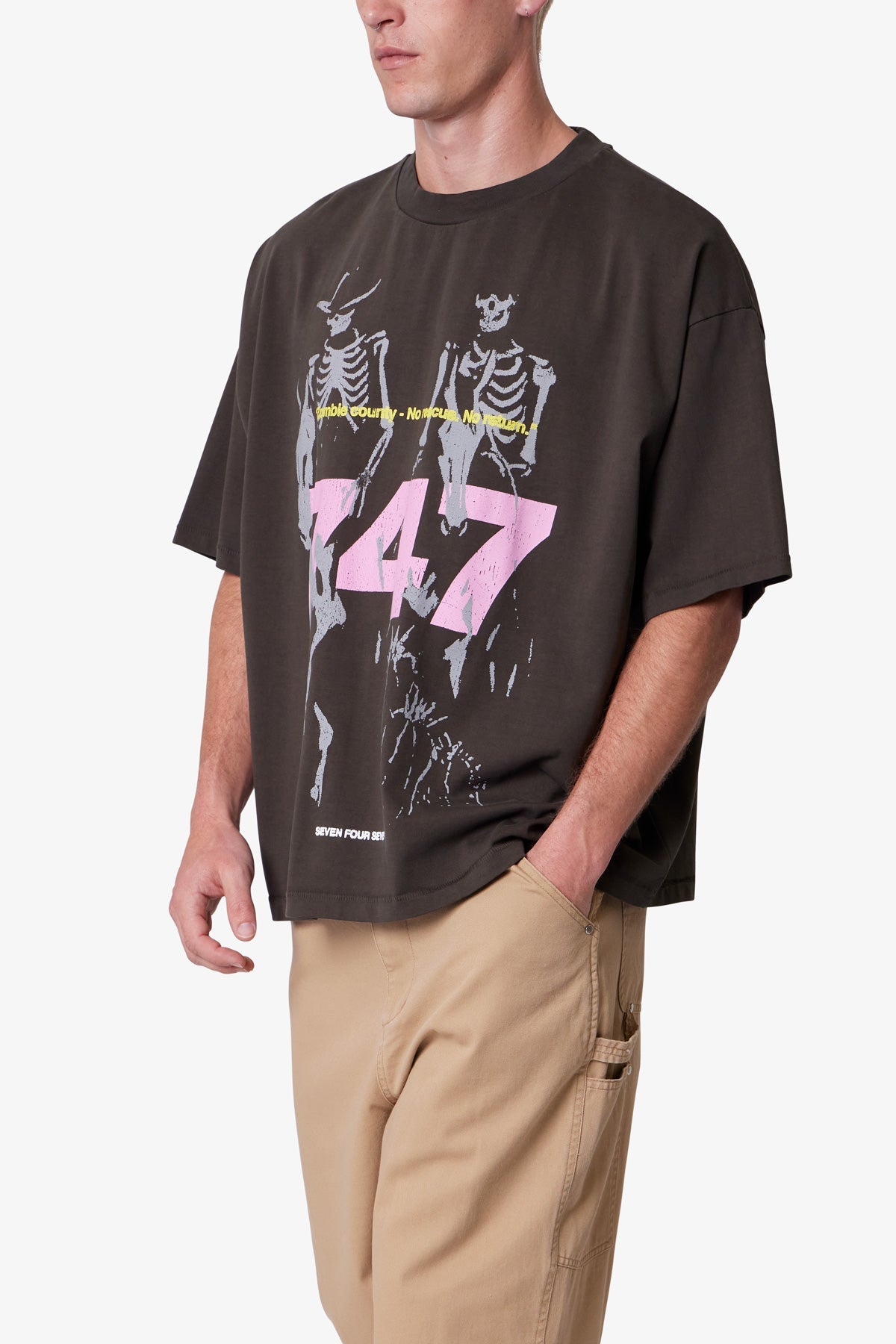 747 Zombie Country Printed Tee - Vintage Black