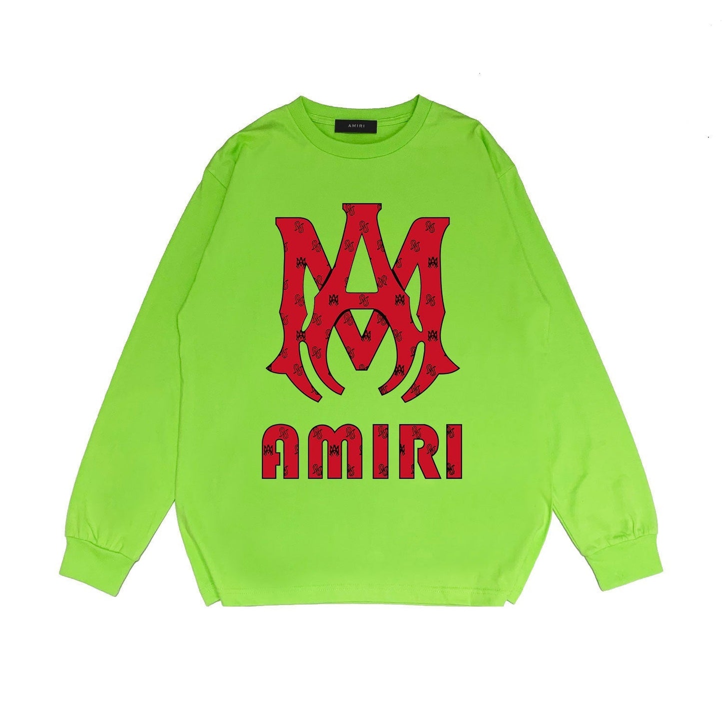 Amiri Long Sleeved Shirt Printed Trendy Pure Cotton