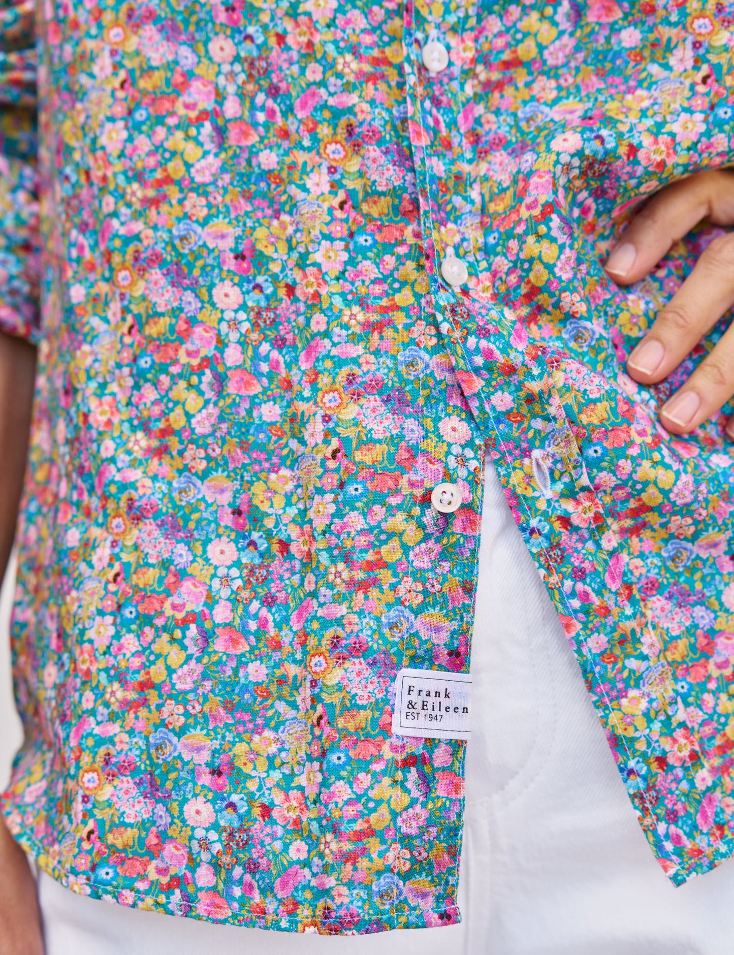EILEEN Multicolor Flowers, Italian Classic Linen