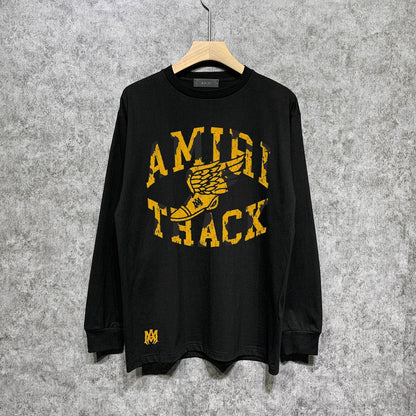 Amiri Long Sleeved Shirt Printed Trendy Pure Cotton
