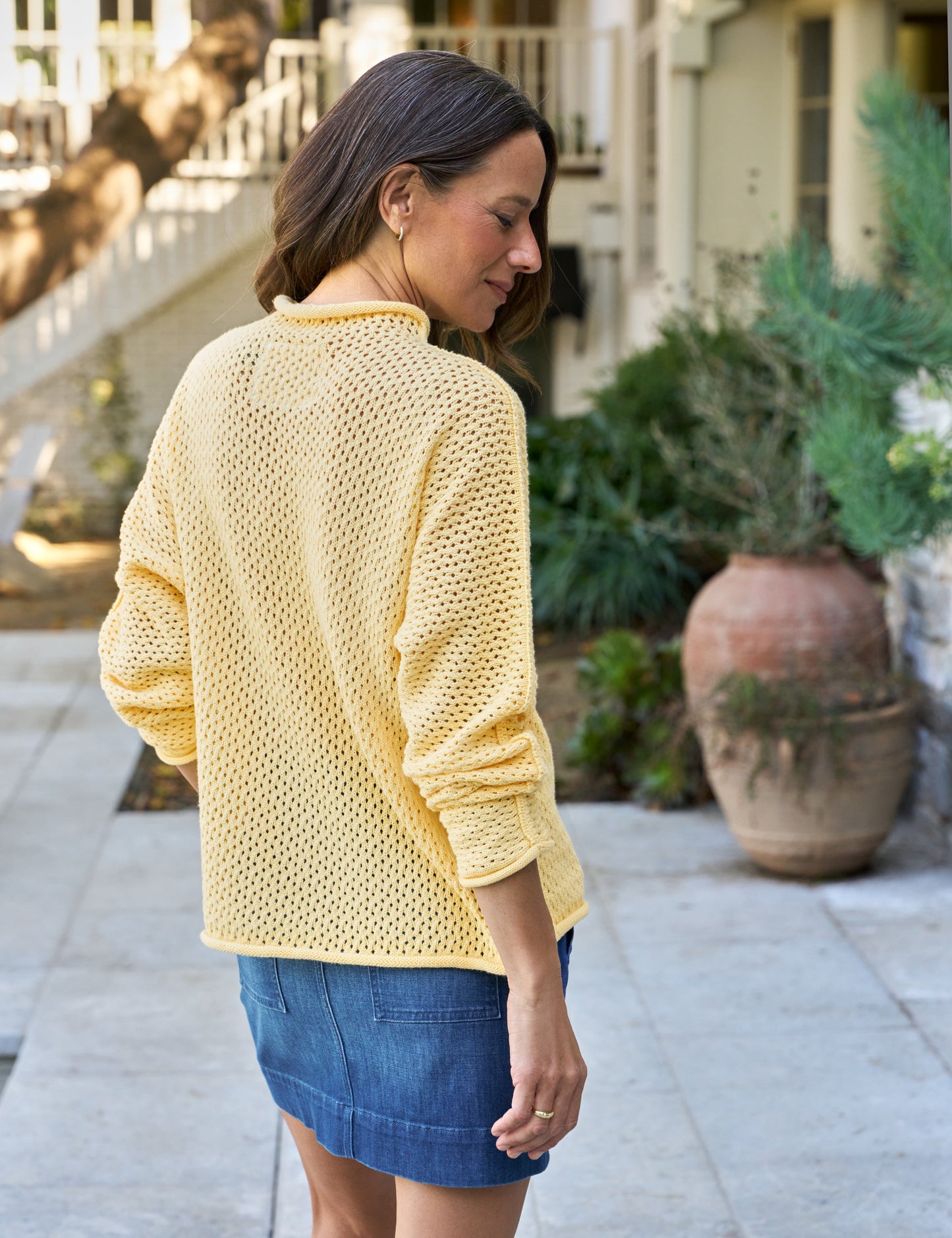 MONTEREY POINTELLE Lemon Yellow, Pure Italian Cotton