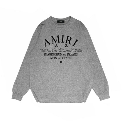 Amiri Long Sleeved Shirt Printed Trendy Pure Cotton