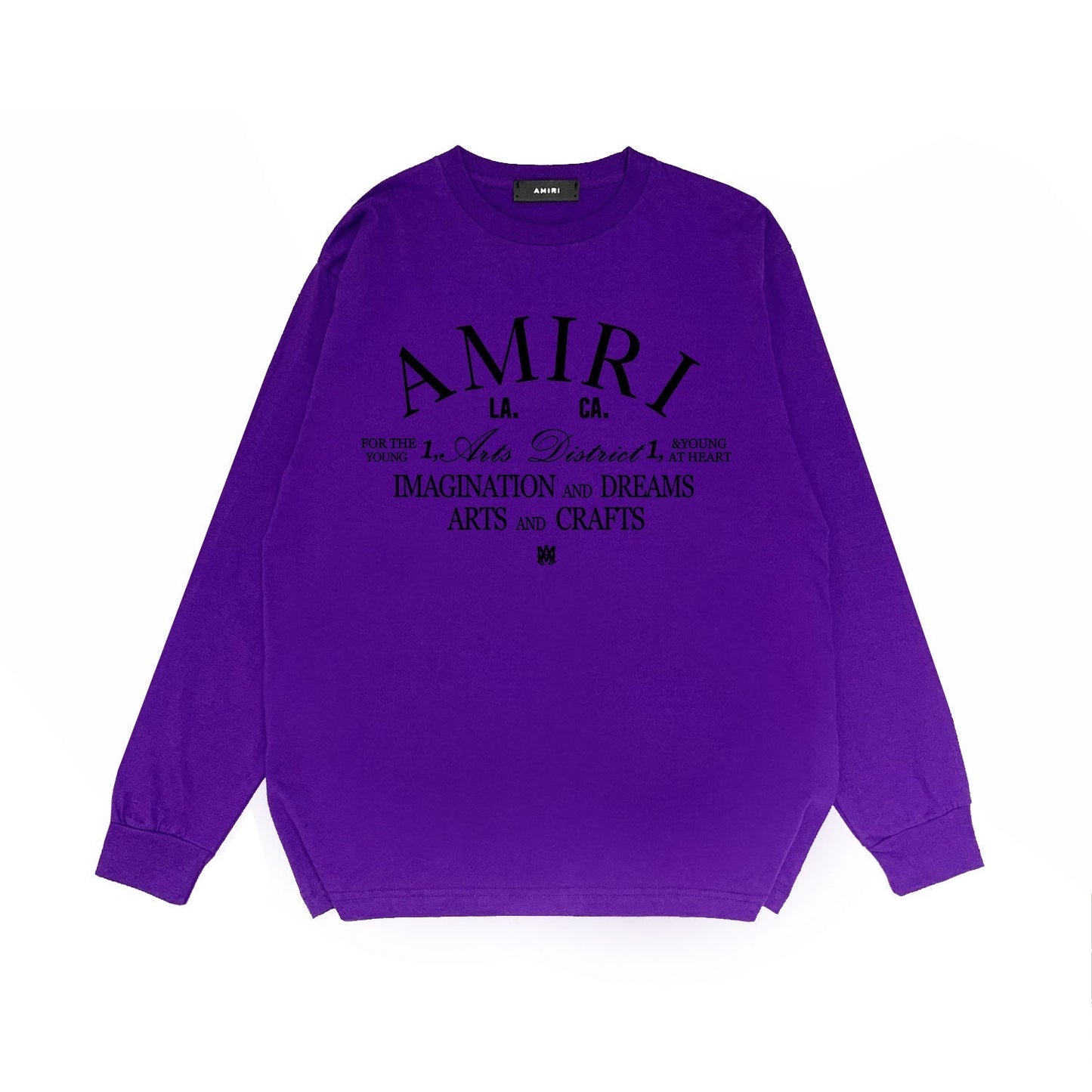 Amiri Long Sleeved Shirt Printed Trendy Pure Cotton