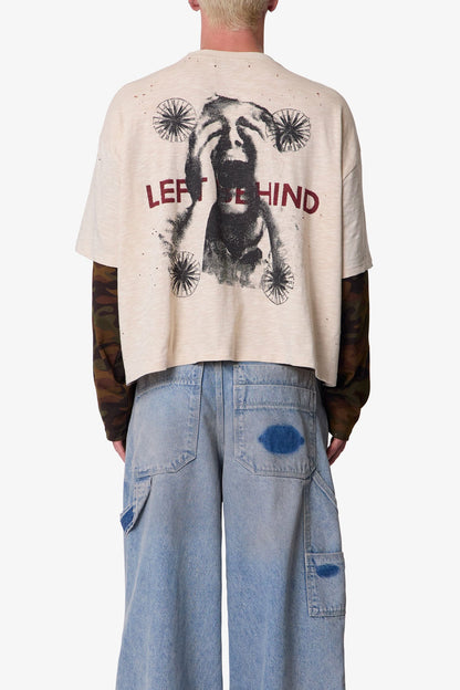Abandoned Layered L/S Tee - Off White/Camo