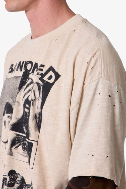 Abandoned Layered L/S Tee - Off White/Camo